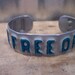 New Hampshire Live Free or Die Bracelet Recycled - Repurposed - Upcycled New Hampshire License Plate Bracelet/Cuff