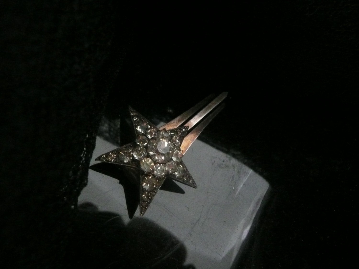 Reserved for RN101sterling silver star hairclip hair diamante jewelled paste diamond great gatsby tiffany