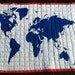 Modern world batik baby crib quilt