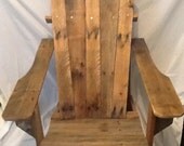 SALE Adirondack Chair Outdoor Patio Furniture from Repurposed Pallet