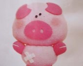 DIY Kit Felt Pink Pig sewing kit with sewing pattern, easy sewing project, sew for kids, ShineKidsCrafts