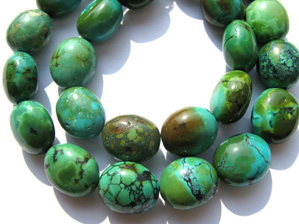 high quality  turquoise gemstone nuggets barrel  tibetant jewelry beads 12-16mm--2strands 16inch/L