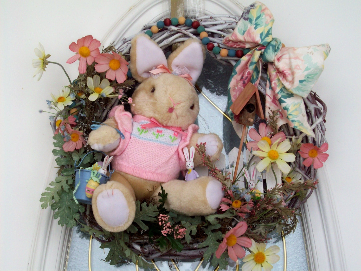 Spring Wreath - Spring Decor - Door Wreath - Bunny - Spring Home Decor - Wall Decor
