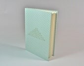 SALE Unique Hand Embroidered Hand Bound Journal with Polka Dot Fabric