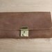 Leather wallet, minimalist wallet, women's wallet, gift for her, brown purse, brown leather clutch, zipper pocket, slots for cards, pouch