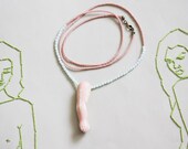 OOAK - Broken Doll Art Necklace - Mixed Media - Abstract