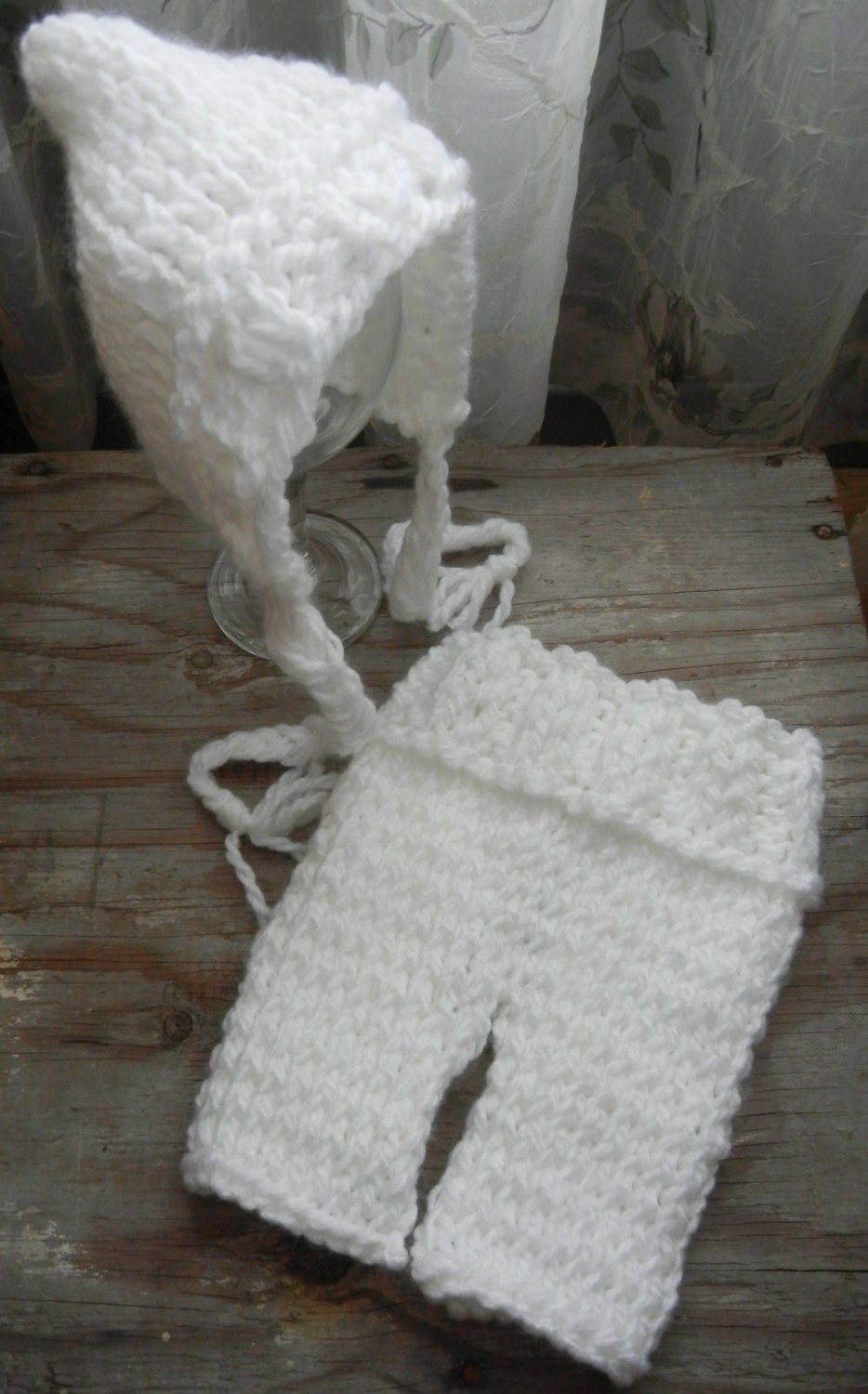 Newborn Pants and Matching Pixie Hat Photography Prop
