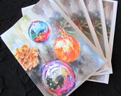 4 Holiday Ornament Cards