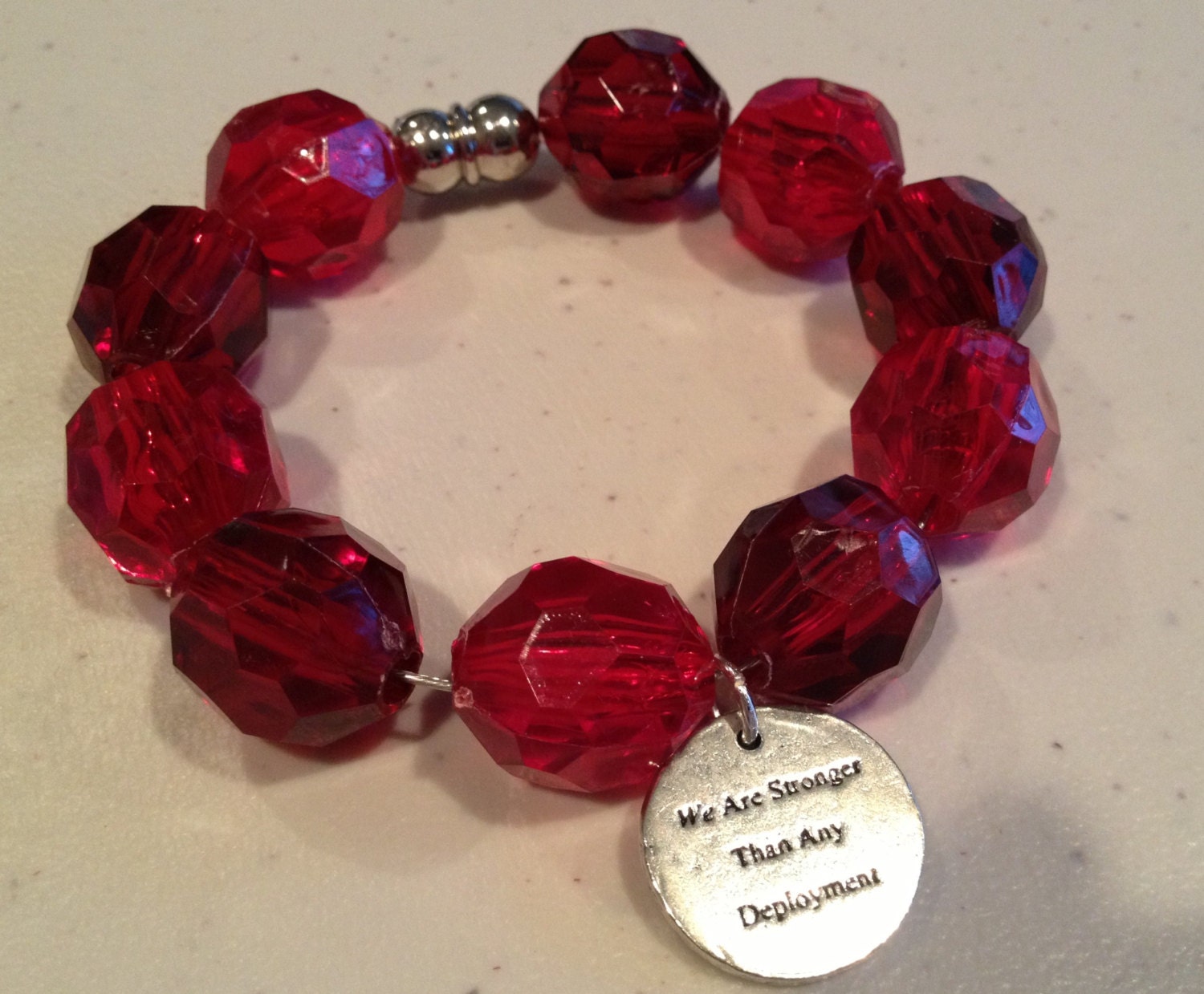 RED Friday magnetic bracelet- we are stronger than any deployment