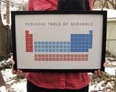 Get 2 - The Periodic Table of Scrabble -- 11x17 inch digital print