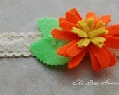 Flower  Girl Headband. Children Floral Headband. Little Girl Headband. Headband-Photo Prop. First Birthday Gift. Handmade