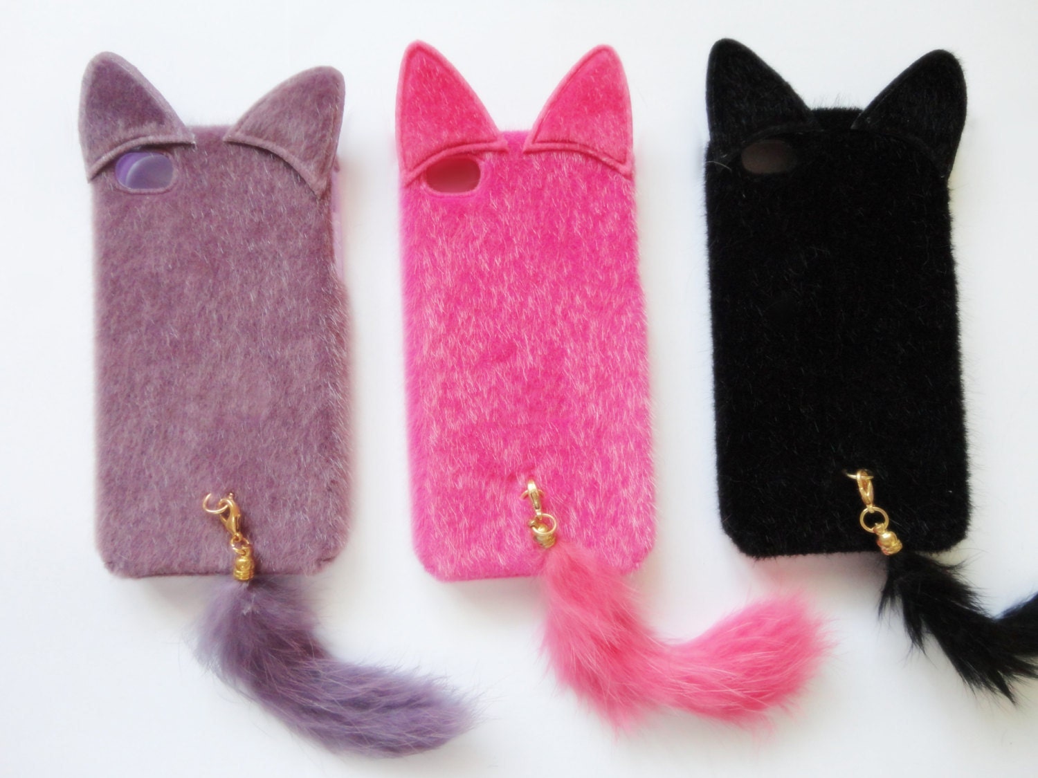 SALE 80-20%OFF: Very Cute Cat with wool tale - iPhone 4 protective cases