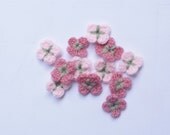 Crochet Flower Appliques - set of 12