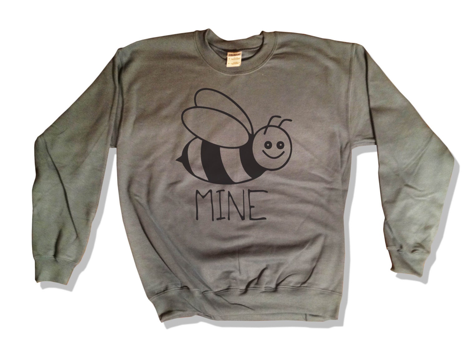Buy cute gifts for your boyfriend - Bee Mine Valentines Day Gift Sweatshirt 011 Boyfriend Girlfriend VDay Be Valentine Love Hug Kiss Cute 562 Charcoal