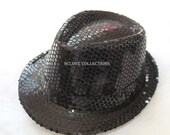 Fedora Fancy Black Shining Party Hat Premium  Trendy Fashion New Style Spring Fedora Hat Cap Visor CLEARANCE SALES SCLove Collections
