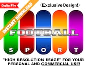 INSTANT DOWNLOAD - Football sport digital clip art clipart design image graphic illustration artwork picture element logo - High Resolution