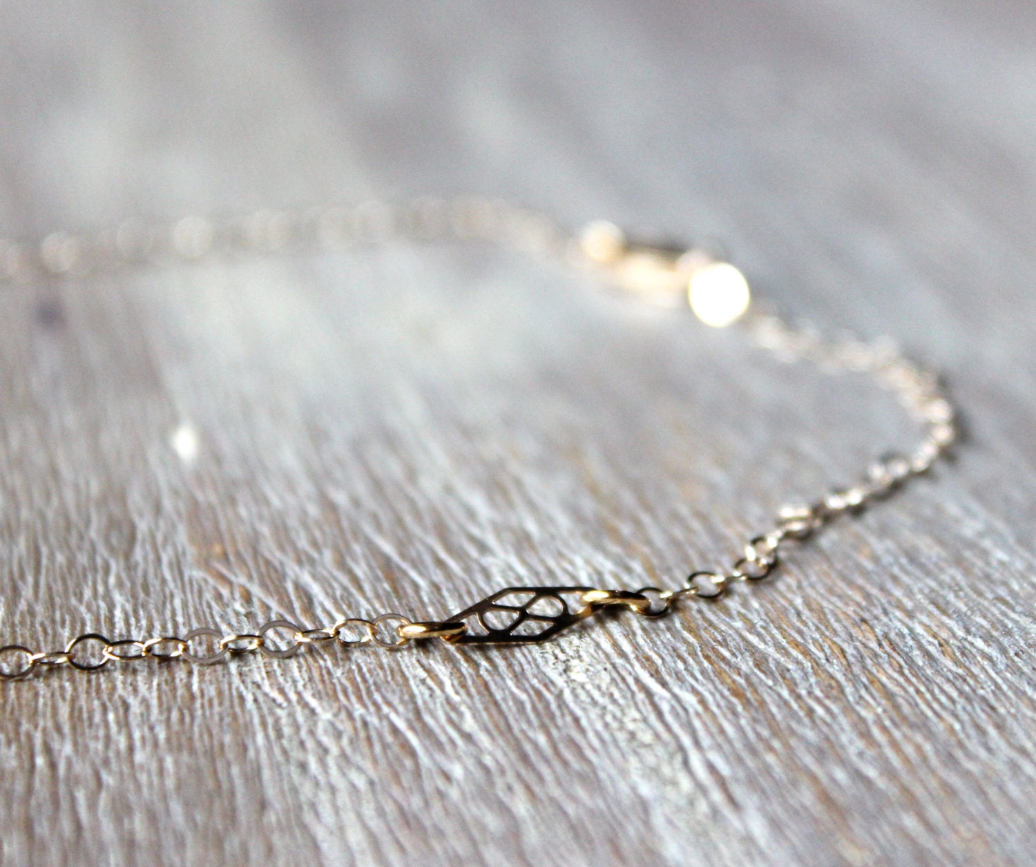 Dainty 14k Gold Filled Plaque Necklace - PlumBucketStudio