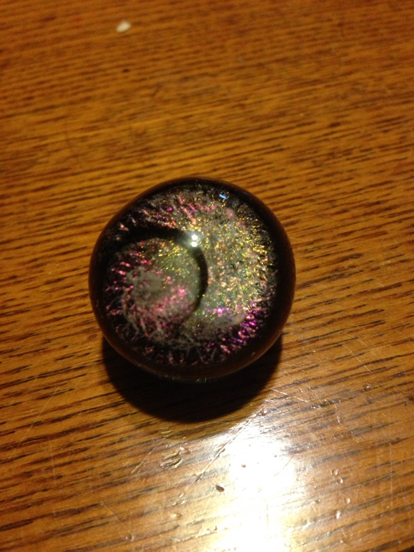 Borosilicate dichroic contemporary marble 1.05"