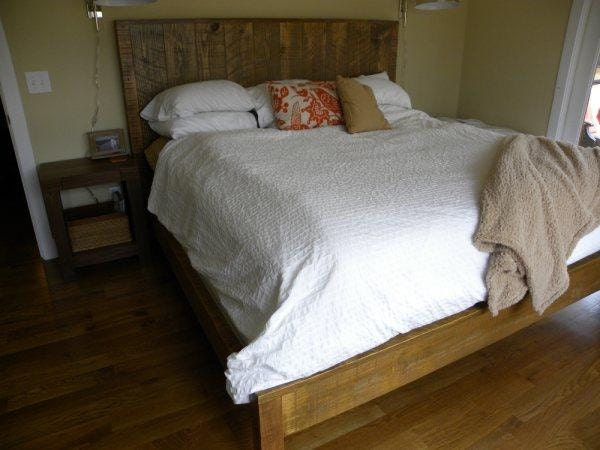 Rustic Vintage Plank King Bed
