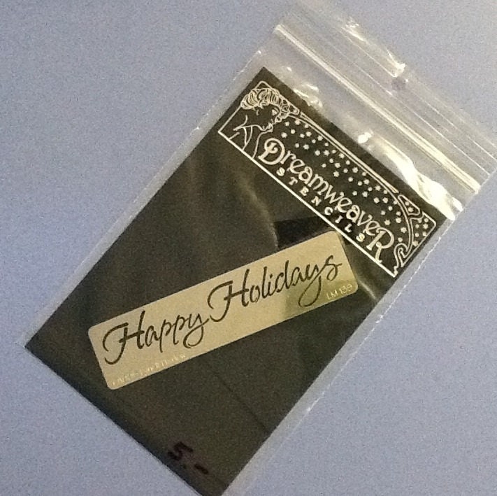 Happy Holidays Metal Stencil