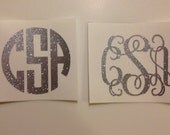 2" Inch Personalized Glitter Vinyl Monogram Decal (Perfect for iPhone)
