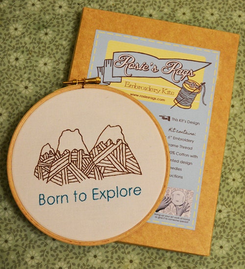Embroidery Kit "Born to Explore"