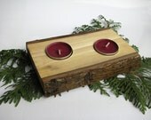 Handmade Wooden Candle Holder WALNUT wood Natural wood Candlestick Log Candleholder Wedding gift Solid wood Woodworks Ecological wood