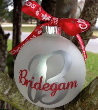 Vinyl Lettering - 4", Frosted Glass Ornament, Monogram, Custom, Christmas