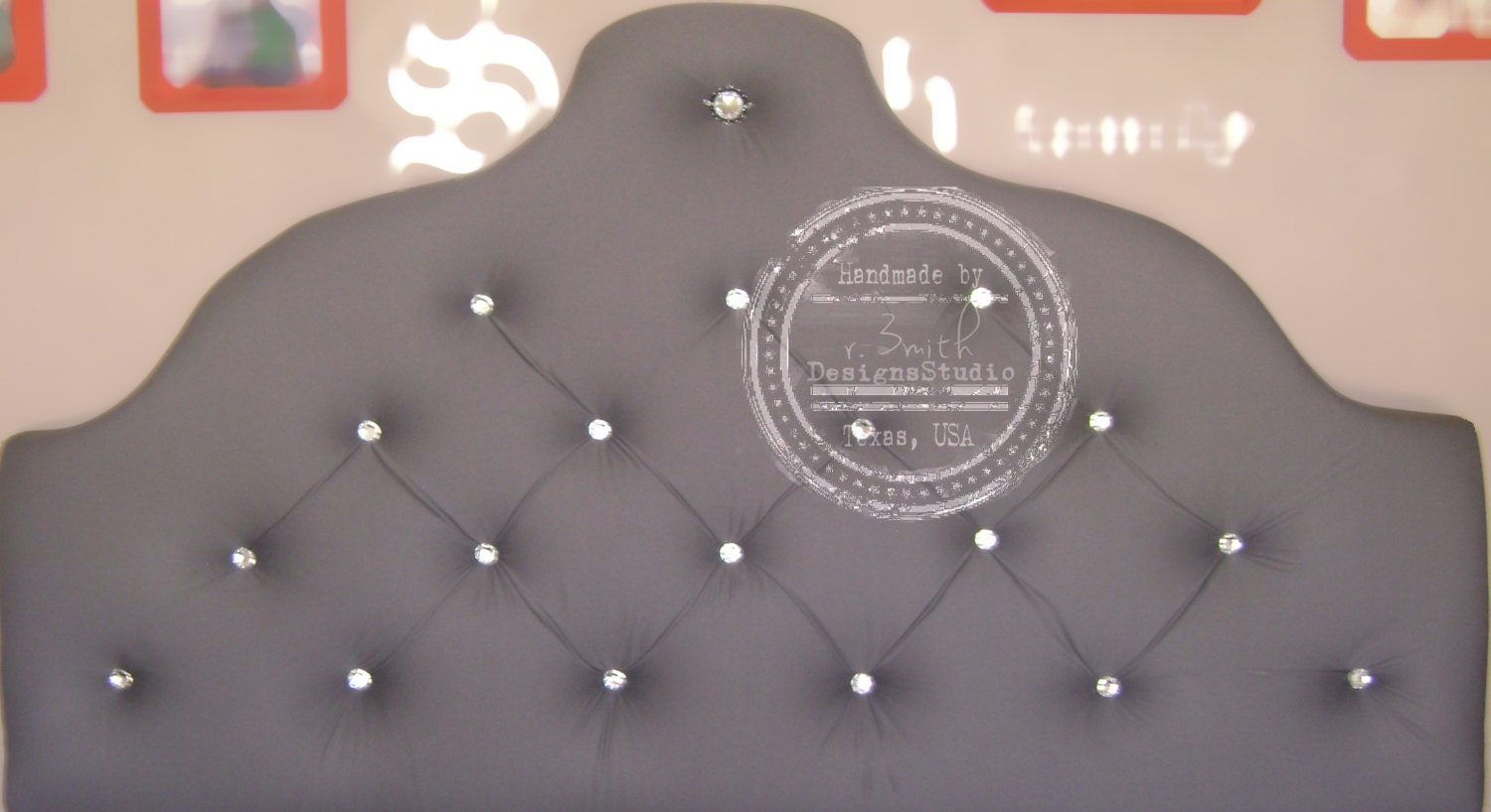 Custom made queen size upholstered headboards