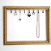 Gold Bronze Wood Jewelry Organizer Display Frame Upcycled and Repurposed