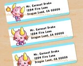 Pink Dragon Address Labels Printable, DIY File Il_170x135