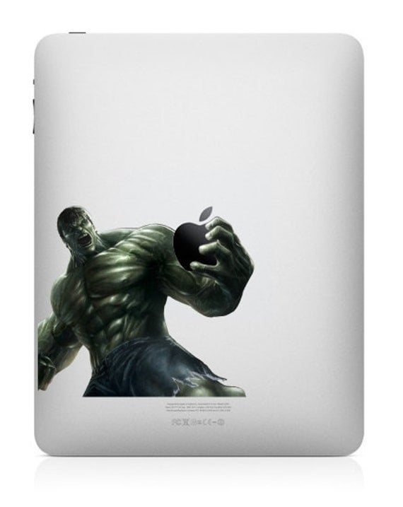 Hulk - iPad Decal iPad 2 Stickers iPad Mini Decals iPad Stickers Apple Vinyl Decal for Macbook Pro / Macbook Air / iPad