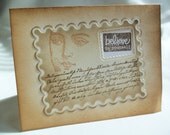 Motivational "Believe in Yourself", handmade card, blank inside with coordinating envelope