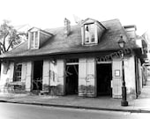 Lafitte's Blacksmith Shop Bar - New Orleans, Louisiana - Black And White Art Photography
