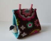 Tiny Tee Pee Fleece Bird  Bed -Tent - Hut - Cozy - Size SMALL