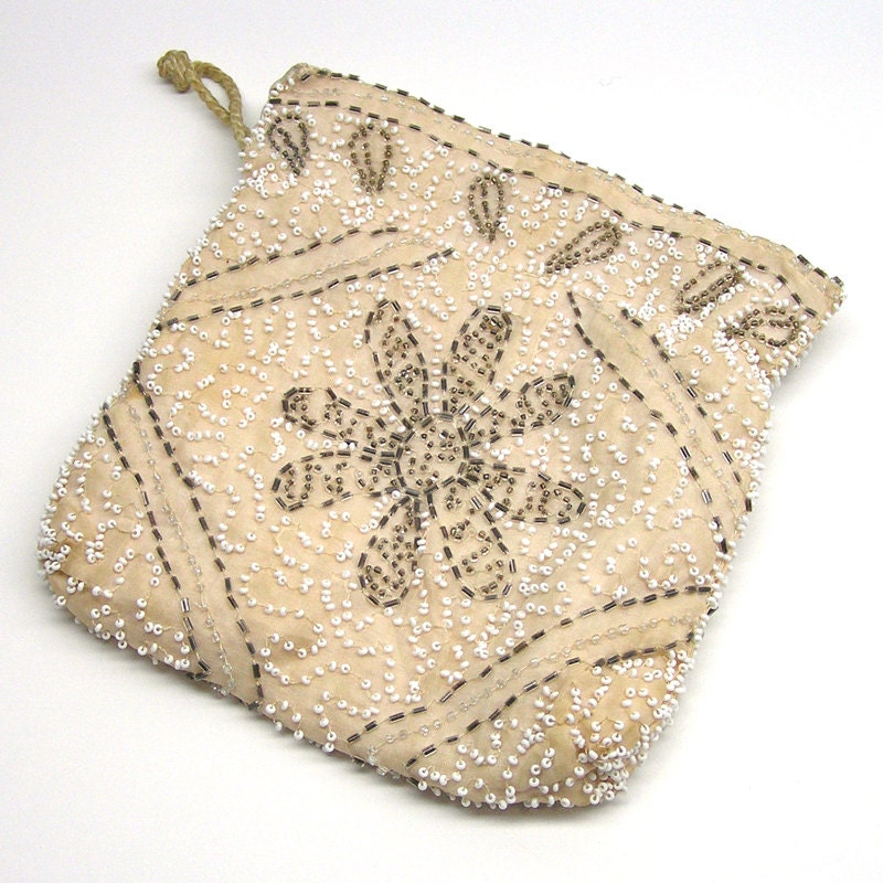 Vintage 1940s Beaded Bridal Bag