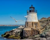 8 x 10 Castle HIll Lighthouse Newport, Rhode Island Color Print