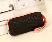 Women Leather Wallet Purse Clutch bag Handbag coins/money/cell phone/makeup tools black