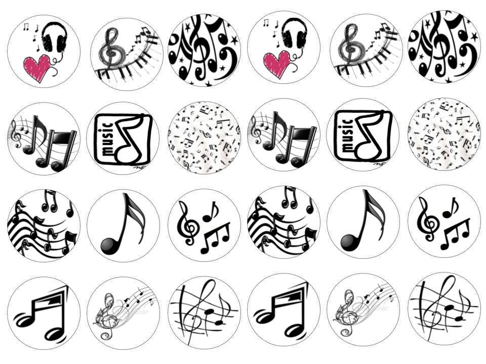 Music Cake/Cookie Edible Toppers