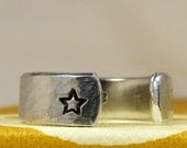 Shine Ring - Secret Message Ring -  Affirmations - Aluminum Hand Stamped Ring