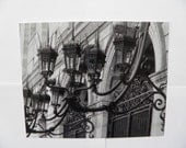 Boston Lights, Fine Art Print, Photo, Handmade, Boston, Black and White