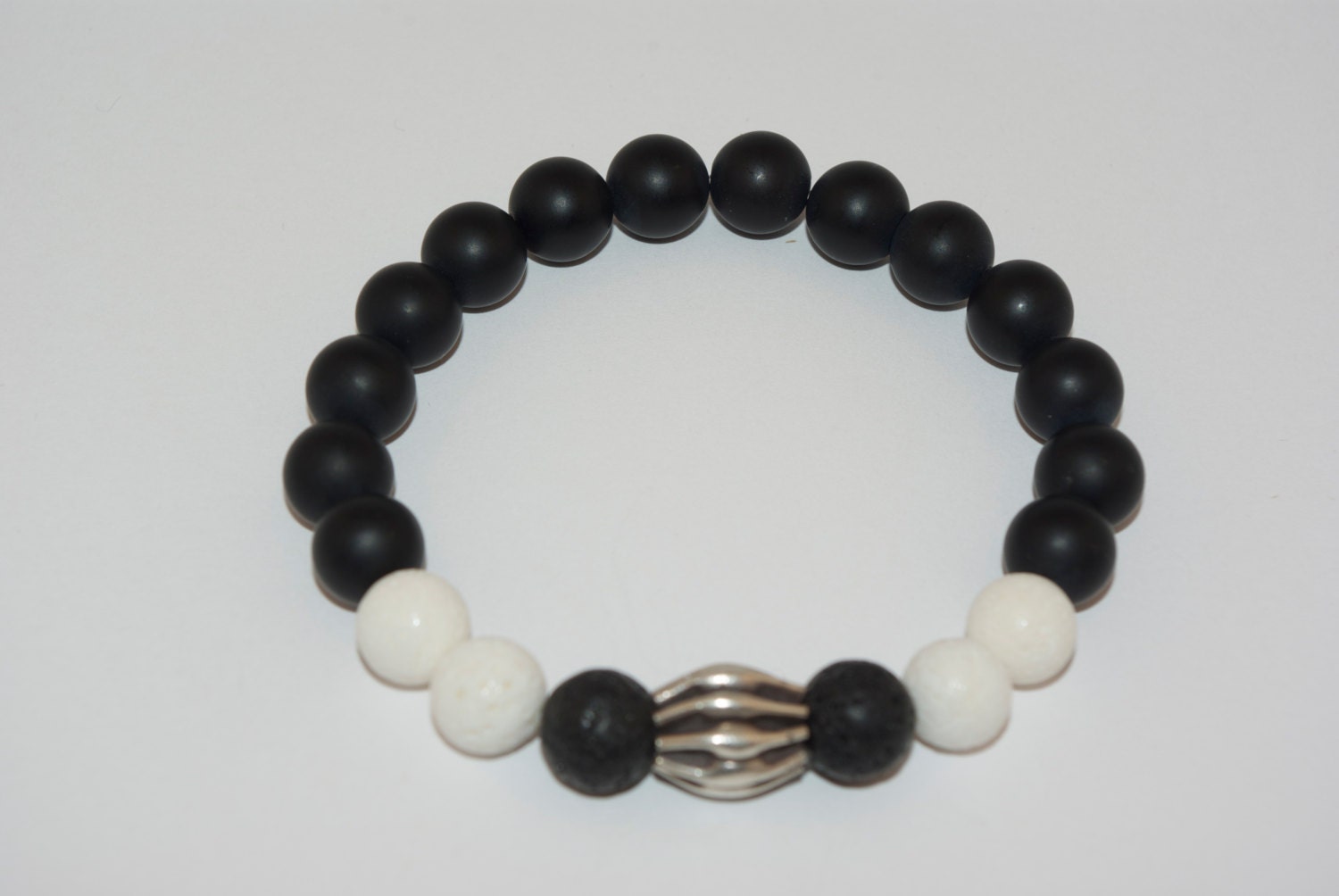 Unisex Semi Precious Stone and Metal Bracelet for Both Men & Women.