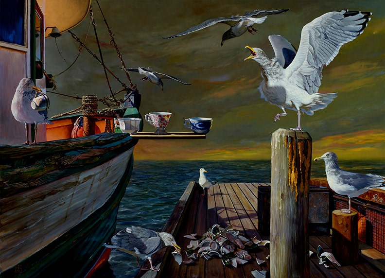 The Tea Party Fine Art Digital Print by Artist Heather Neill