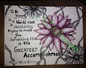 Inspirational Quote with Flowers