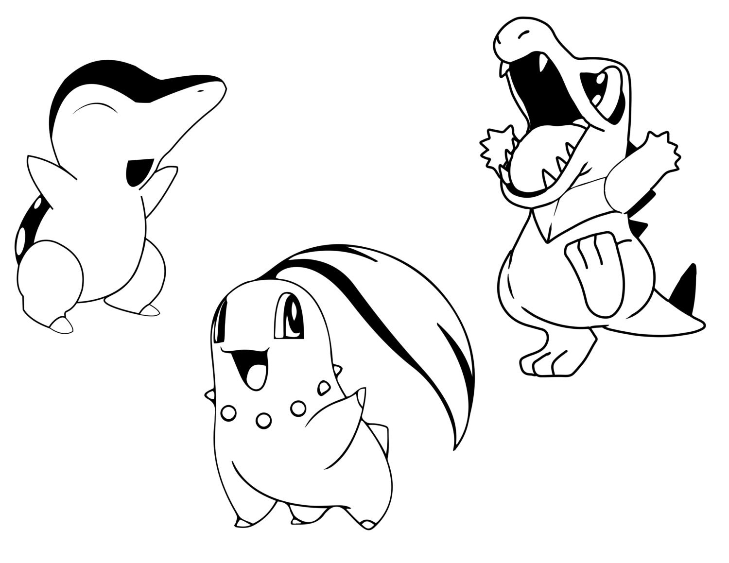 Pokemon Gold and Silver Starter Choose from Chikorita Cyndaquil or Totodile decal lerge