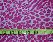 1/2 Yd SEWING QUILTING Fabric Cotton Northcott Designer Bags Pink Purple Animal