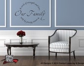 Removable "Our Family. A Circle Of Strength And Love..." Wall Decal
