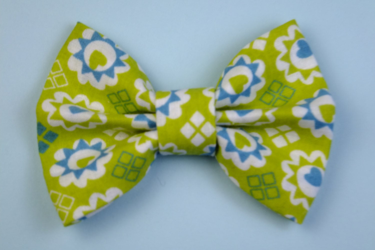 Retro Blue Green Baby Girls Fabric Hair Bow Clip, Baby Girls Felt Flower, Baby Girls Felt Bow, Flower Hair Clips, Hair Bow Clips, Headband