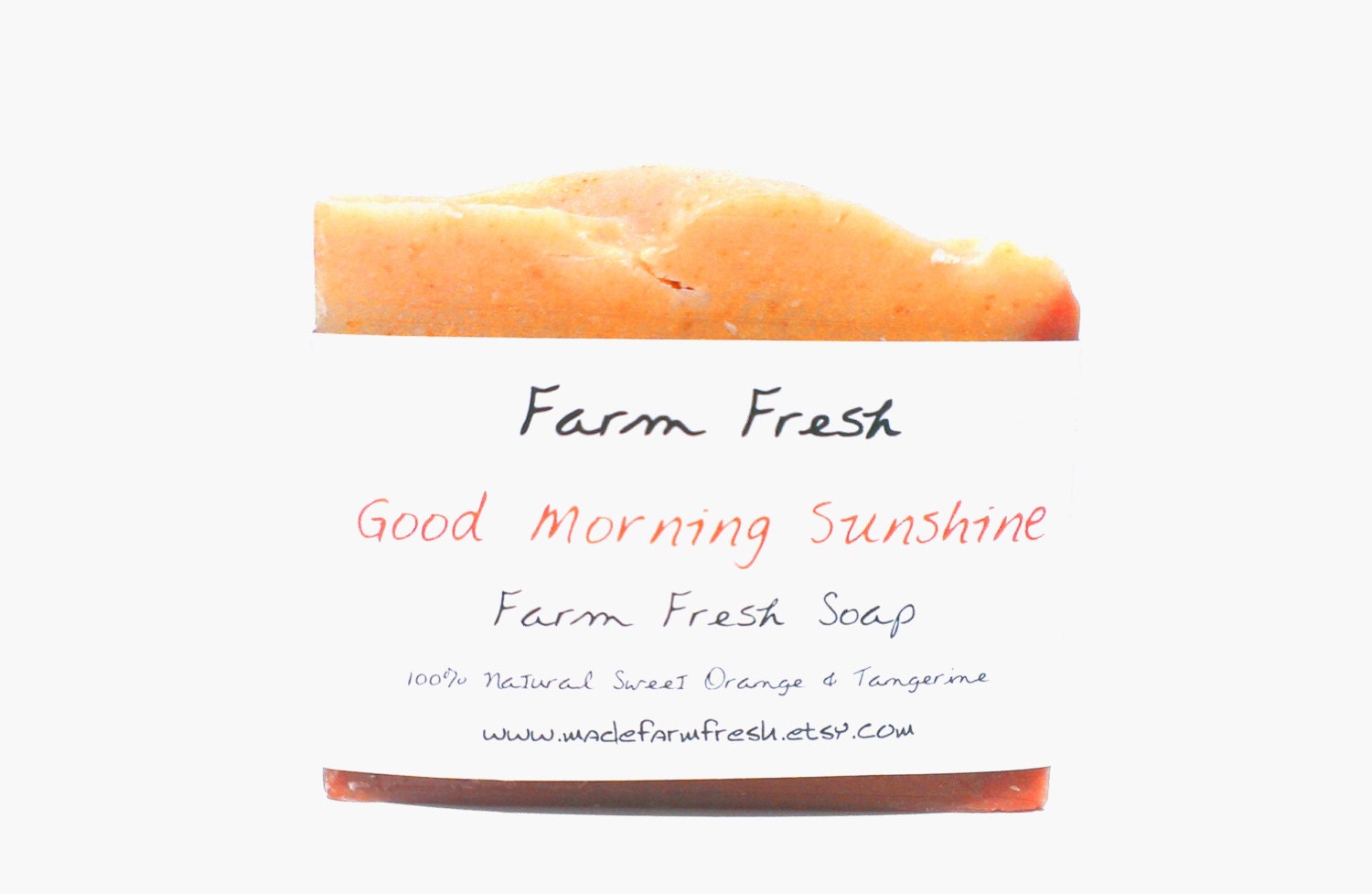 Good Morning Sunshine 100% Natural Handmade Soap Sweet Orange Tangerine Shea Butter Raw Honey Organic Oatmeal - MadeFarmFresh