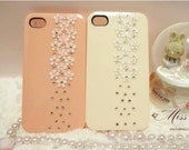 Sakura drill iPhone 4 case iPhone 5 case iPhone 5 cover iphone 4s case bling bling iphone case,iphone cover
